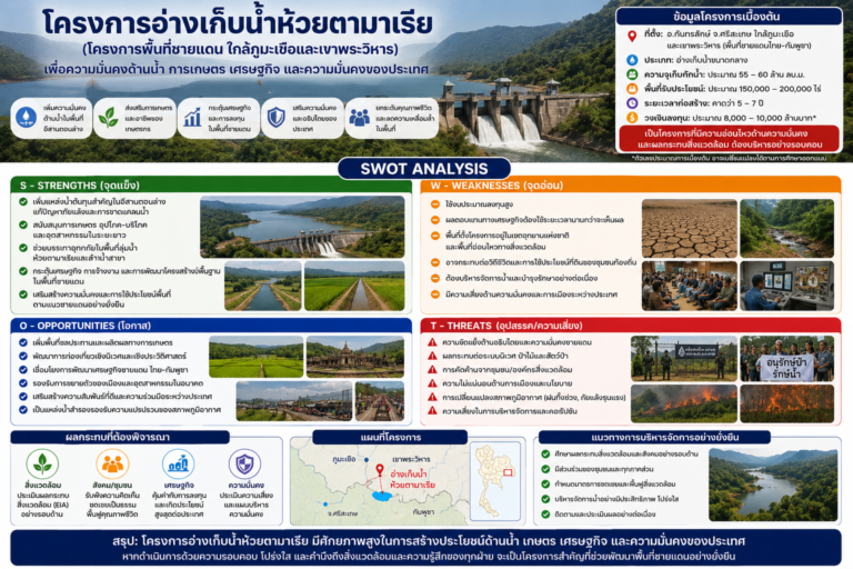 Read more about the article สนับสนุน”โครงการอ่างเก็บน้ำห้วยตามาเรีย” (โครงการพื้นที่ชายแดนใกล้ภูมะเขือและเขาพระวิหาร)
