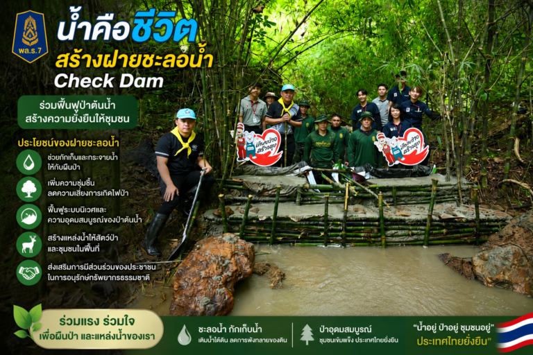 Read more about the article “น้ำคือชีวิต” สร้างฝายชะลอน้ำ “Check Dam”อุทยานแห่งชาติดอยสุเทพ-ปุย