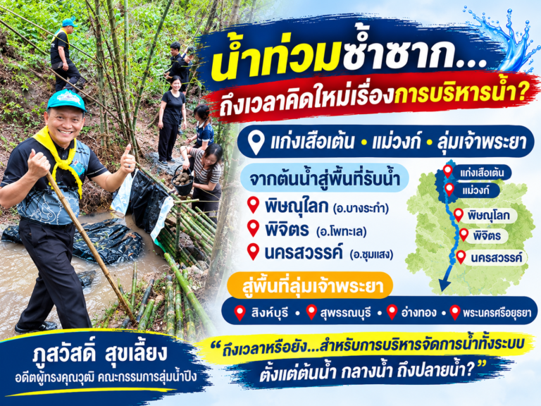 Read more about the article “น้ำท่วมซ้ำซาก…ถึงเวลาคิดใหม่เรื่องการบริหารน้ำ?”